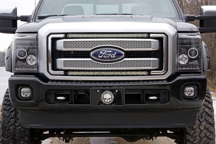 LED Light Kit | Grill | 30" Black Single Row | White DRL | Ford F-250/F-350 Super Duty (11-16)