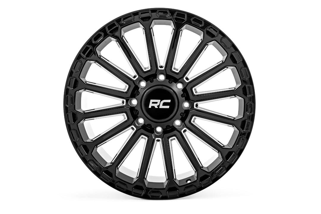Rough Country 97 Series Wheel | One-Piece | Gloss Black | 17x9 | 6x5.5 | -12mm